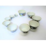 A set of ten graduated Chinese bowls (Daoguang mark), hand painted with seal mark to largest, 6cm