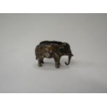 An Adie and Lovekin Ltd silver pin cushion in the form of an elephant, Birmingham 1905, marks