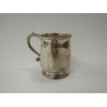 A Thomas Edwards silver tankard, London 1850, with monogram, 9.5cm tall, dent to foot, 197g