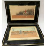 A pair of coloured etchings "Tally Ho!" Radnor Hunt and "Hark to Trinket" Groton Hunt, framed and