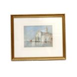 HERCULES BRABAZON BRABAZON (1821-1906): "Saint Michele in Isola, Venice". Watercolour. Gilt framed