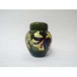 A Moorcroft Hibiscus pattern lidded ginger jar, 11cm tall