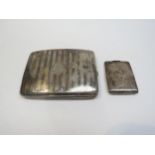 A Horace Woodward & Co Ltd., silver ergonomic cigarette case with engine turned detail,