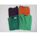 Two cashmere wool cardigans in emerald green Weekend Collection by John Lewis and "Pure" collection,
