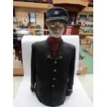 A British Railways uniform jacket and hat with a Kentish Town branch tie