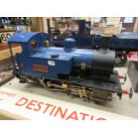 A 5" gauge live steam locomotive, modelled on a 0-4-0 tank locomotive 'Gwen', from the Dick Simmonds
