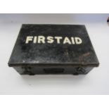 A metal First Aid box with contents