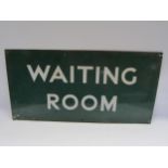 An enamel BR (S) station sign - Waiting Room, 61 x 31cm