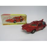 A boxed diecast Dinky Toys 103 Captain Scarlet Spectrum Patrol Car with white plastic aerial and