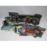 A collection of Star Trek memorabilia and collectables including MB Games The Next Generation