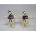 Two 1984 Ghostbusters Stay Puft plastic action figures, 17cm tall (2)