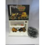 A boxed Hornby 3 1/2" gauge G100 Stephensons Rocket live steam train set with loose track