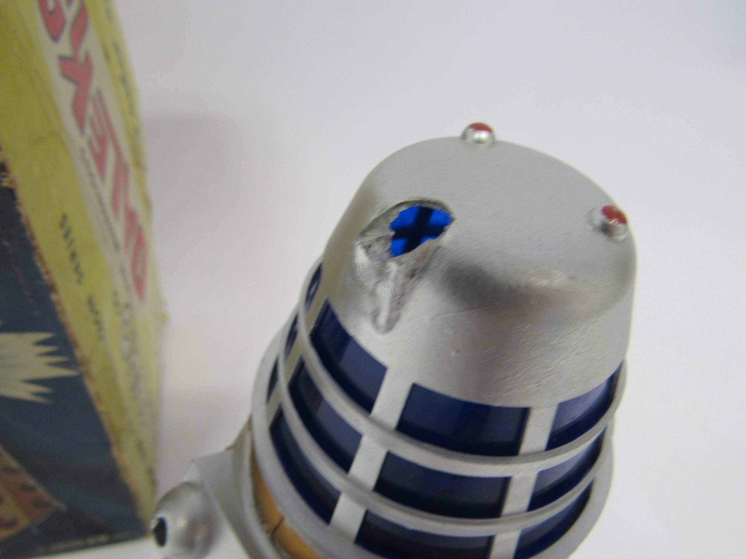 A boxed Louis Marx & Co 1964 Dr Who... The Mysterious Daleks battery operated silver plastic Dalek - Image 3 of 10