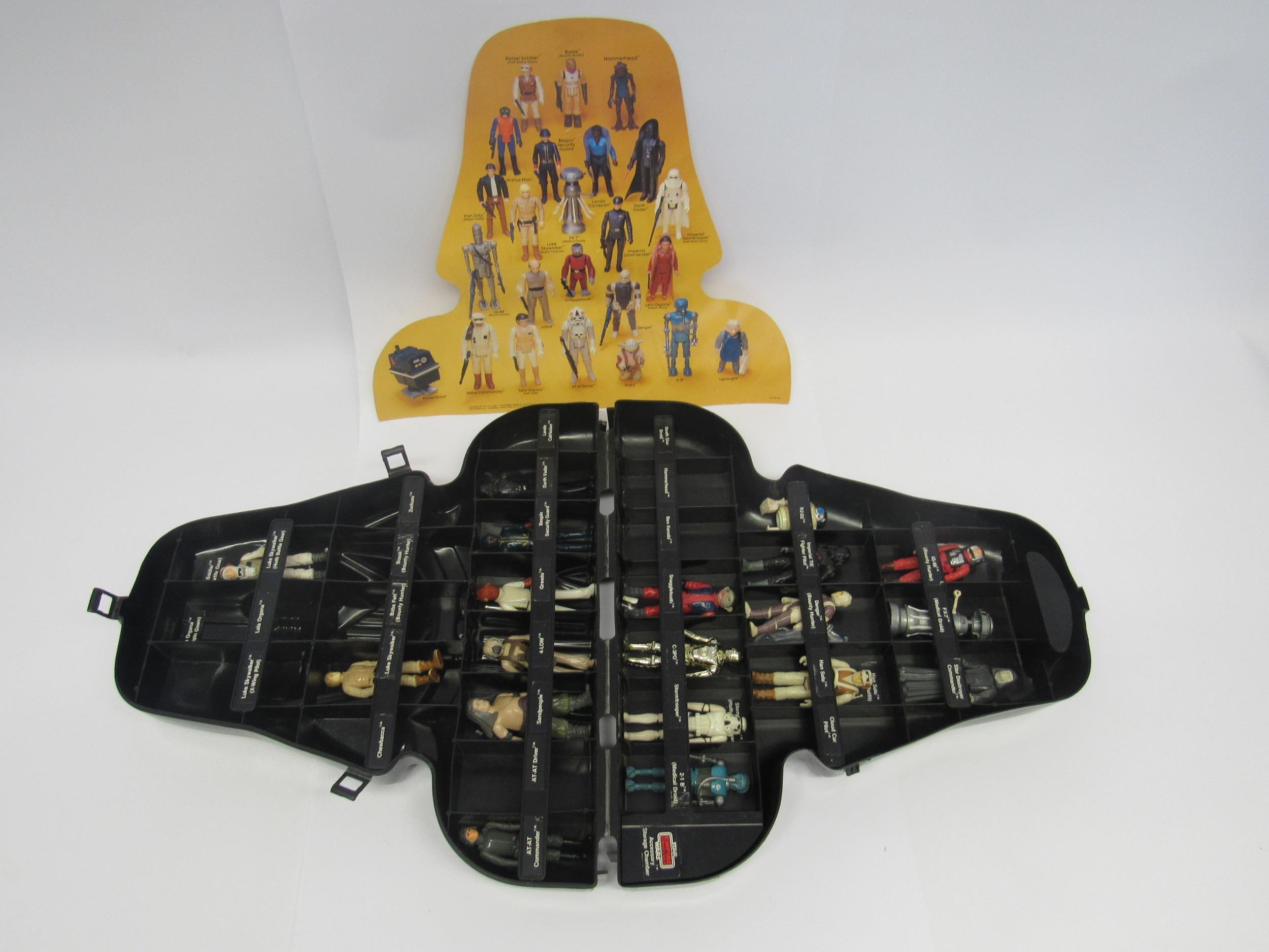 A Kenner Star Wars Darth Vader collectors carry case containing a collection of nineteen original