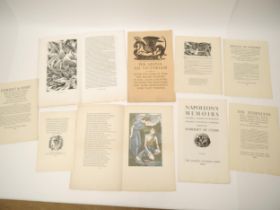 (Golden Cockerel Press), five Golden Cockerel Press prospectuses, comprising 'A Voyage Round the
