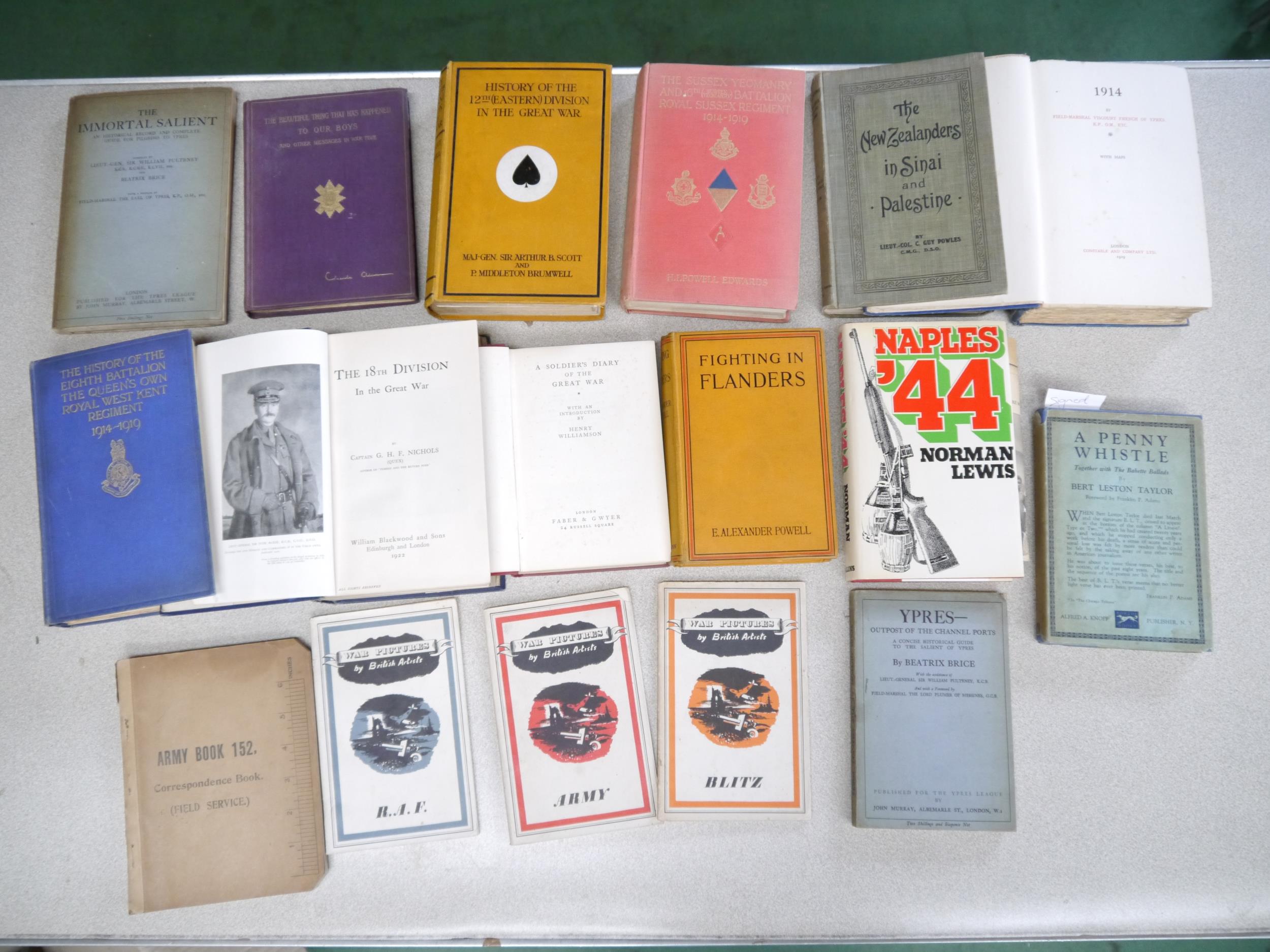 A collection of approx. 40 military interest books relating to WW1 & WW2, including Norman Lewis: ' - Image 4 of 6