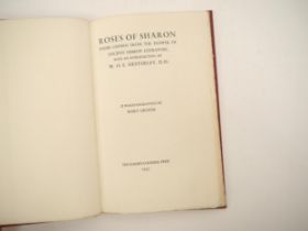(Golden Cockerel Press), Mary Groom (illustrated): 'Roses of Sharon', 1937, limited edition
