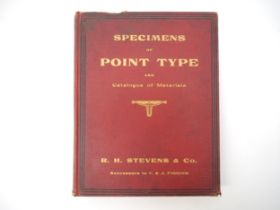 (Printing, Typography), R.H. Stevens & Co. Ltd. (published): 'Specimen Book of Type and Borders cast