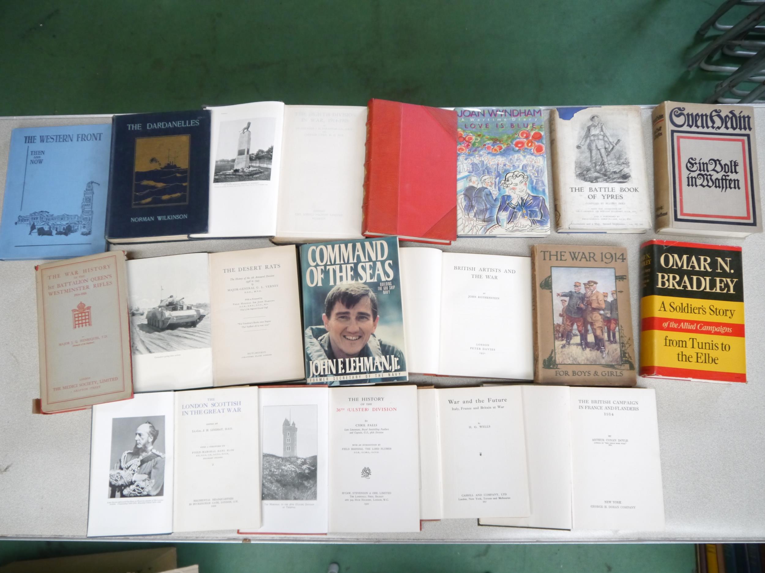 A collection of approx. 40 military interest books relating to WW1 & WW2, including Norman Lewis: ' - Image 2 of 6