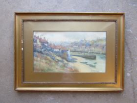 R.B DAWSON (XIX/XX) A framed and glazed watercolour scene of 'Whitby', Yorkshire. Signed and dated