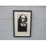 LEONARD BASKIN (1922-2000) A framed and glazed limited edition woodcut, portrait of William