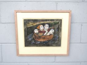 NICOLA SLATTERY RBA (b.1963) A framed and glazed hand finished monoprint titled 'The Story