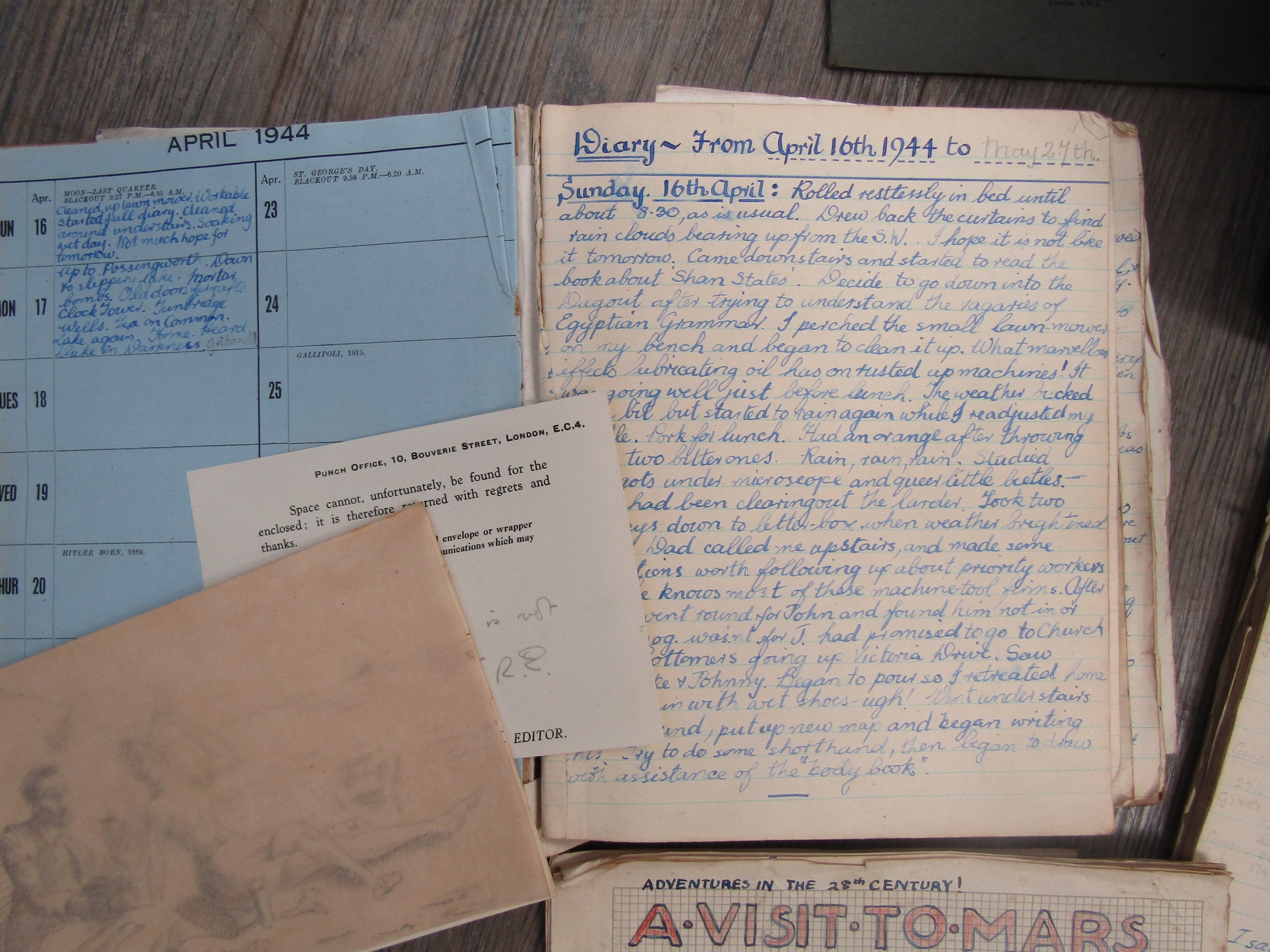 A small suitcase containing ephemera of Derek Exell, some of his diaries including his time at Great - Image 5 of 7