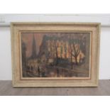 SIDNEY DENNANT-MOSS R.B.A (1884-1946) A large, framed oil on canvas ‘Bayswater Barcarolle’. Signed