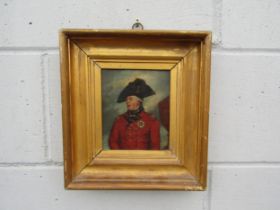 A 19th Century oil on canvas portrait of King George III after Sir William Beechey. Unsigned and set