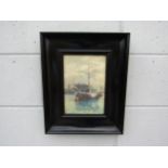 ALEXANDER HENRY HALLAM-MURRAY (1854-1934) A framed and glazed watercolour, 'The Training Ship,