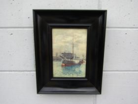 ALEXANDER HENRY HALLAM-MURRAY (1854-1934) A framed and glazed watercolour, 'The Training Ship,