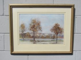 GEORGE ROBERT RUSHTON (1869-1947) A framed and glazed watercolour depicting an Autumnal view