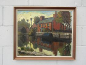 JAMES EVERETT KESSELL (1915-1978) A framed oil on board, 'The Sephton Brothers house at Sutton
