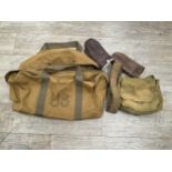 A quantity of reenactor's US Army Air Force items including kit bag and mittens