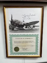 An aviation photograph signed by Colonel Francis Gabreski USAF, with certificate of authenticity,