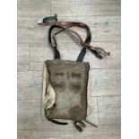 A WWII German backpack with straps