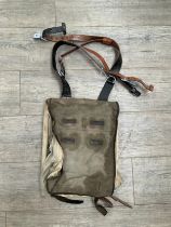 A WWII German backpack with straps