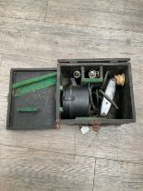 A WWII Air Ministry morse signalling lamp, cased