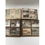 Two military WWII photograph albums, North Africa, containing images of The King, Churchill,