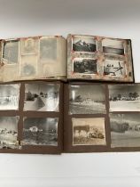 Two military WWII photograph albums, North Africa, containing images of The King, Churchill,