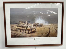 A limited-edition print 'Reconnaissance Group Action Objective BRASS' after David Rowlands, 5/100,