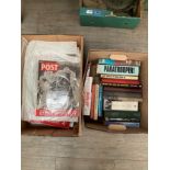 Two boxes of picture post and various books including “East Anglia at War” and “Thank God for the