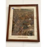A late Victorian print “The Indian Frontier War 1897”, framed and glazed