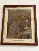 A late Victorian print “The Indian Frontier War 1897”, framed and glazed