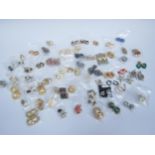 A large quantity of vintage clip-on earrings including Napier, Trifari etc