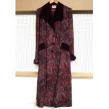Vintage 1970's bohemian folk coat dress by SUJON made from a fine Liberty printed paisley wool in