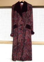 Vintage 1970's bohemian folk coat dress by SUJON made from a fine Liberty printed paisley wool in