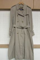 A Burberry's, London, women's double breasted raincoat