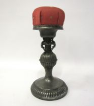 A Belle Époque pewter hat stand/hatpin stand