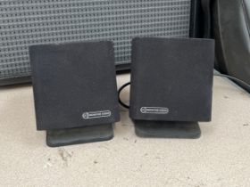 A pair of Monitor Audio Airstream WS100 desktop speakers, serial number 6001730912 COLLECTOR'S